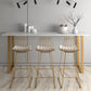 Rectangle Top Glam Bar Table 42-inch Height Gold Pedestal Bistro Table Clearhalo 'Bar Furniture' 'Bar Tables' 'bar_tables' 'furn' 'furn_bar_tables' 'Furniture' 'Kitchen & Dining Furniture' 1200x1200_bc387c53-4eb9-4106-b8c0-07905052533f