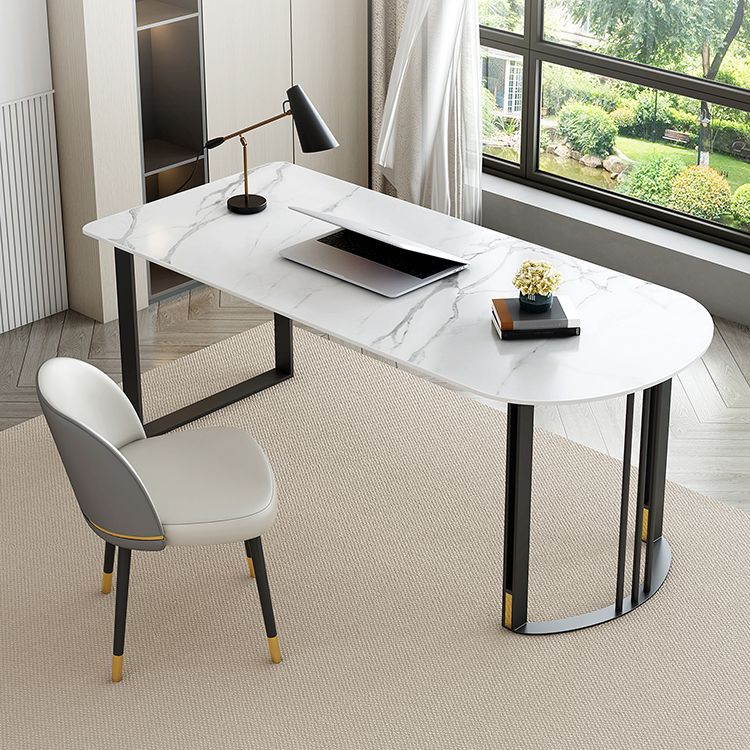 Scrivania da ufficio a mezzo circo industriale scrivania per finiture antiche con gambe metalliche