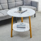 Modern Style Cocktail Table Artificial Wood White/black/brown Round Coffee Table