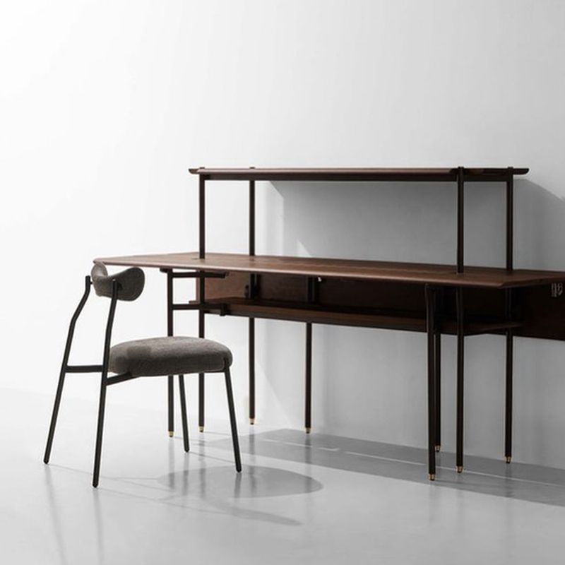 Designer Style Velvet Restaurant Dining Side Chair Open Back Dining Chair Clearhalo ' kitchen&dining_furn' 'Dining Chairs' 'Dining Tables & Seating' 'dining_chair' 'furn' 'furn_dining_chair' 'Furniture' 'furniture_dining_chair' 'Kitchen & Dining Furniture' 'kitchen' 1200x1200_bc3a381f-43e3-4c9b-baf2-9821370a438f