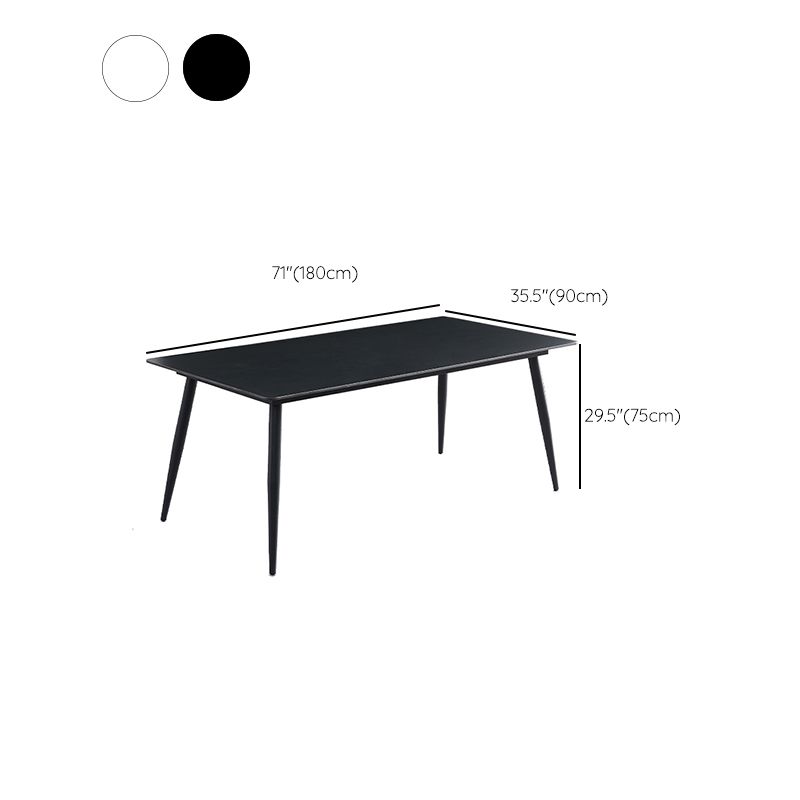 Industriële stijl Stone Writing Desk rechthoekige metalen kantoorbureau