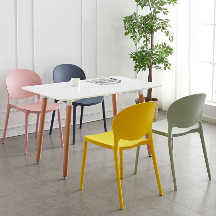 Scandinavian Plastic Armless Dining Chairs Indoor Stackable Side Chair Clearhalo ' kitchen&dining_furn' 'Dining Chairs' 'Dining Tables & Seating' 'dining_chair' 'furn' 'furn_dining_chair' 'Furniture' 'furniture_dining_chair' 'Kitchen & Dining Furniture' 'kitchen' 1200x1200_bc3bf3a0-a6c6-4ddb-9990-ea8dc059e8d6