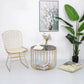 Contemporary Round Top Cocktail Table with Frame Base in Iron Clearhalo 'Coffee & Accent Tables' 'Coffee Tables' 'coffee_tables' 'furn' 'furn_coffee_tables' 'Furniture' 'Living Room Furniture' 1200x1200_bc3d47cf-03b8-41bc-a4ff-598a949c9f65