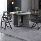 Foldable Artificial Wooden Top Table Extendable Round Table with Trestle Base Clearhalo ' dining_table' 'Dining Tables & Seating' 'Dining Tables' 'furn' 'furn_dining_table' 'Furniture' 'furniture_dining_table' 'Kitchen & Dining Furniture' 'kitchen&dining_furn' 'kitchen' 'kitchen_dining_table' 1200x1200_bc3d9f25-c11e-45c8-90e3-62cd0c03ba3a