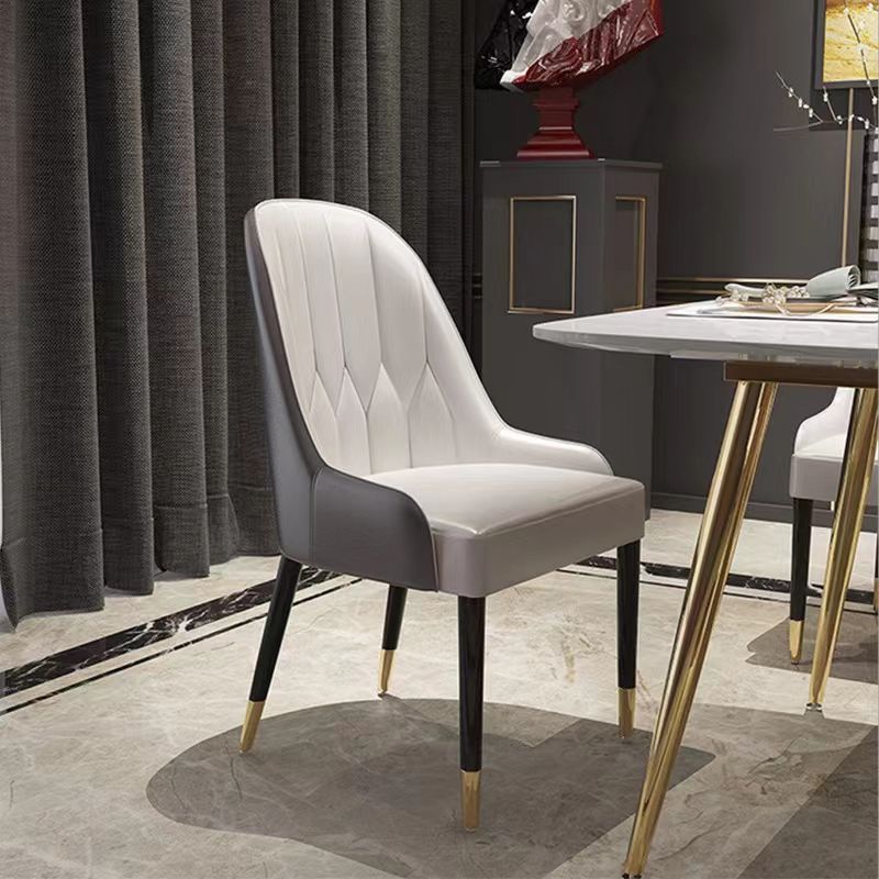 Contemporary Faux Leather Dining Chairs Parsons Armless Dining Chairs Clearhalo 'Dining Chairs' 'Dining Tables & Seating' 'dining_chair' 'furn' 'furn_dining_chair' 'Furniture' 'Kitchen & Dining Furniture' 1200x1200_bc3deb40-4b98-4de6-9c45-676680502503
