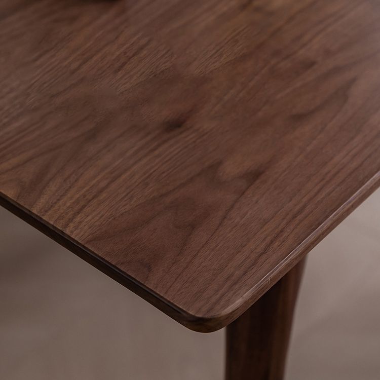Contemporary Walnut Rectangle Dining Table Dining Room Kitchen Table