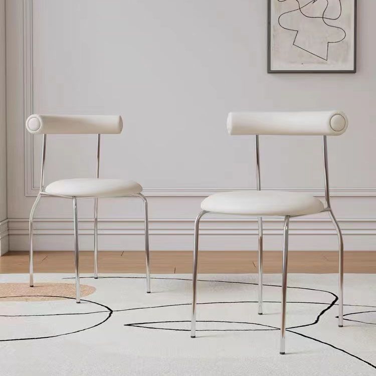 Sedia da pranzo senza braccio contemporanea casa in argento sedia da pranzo