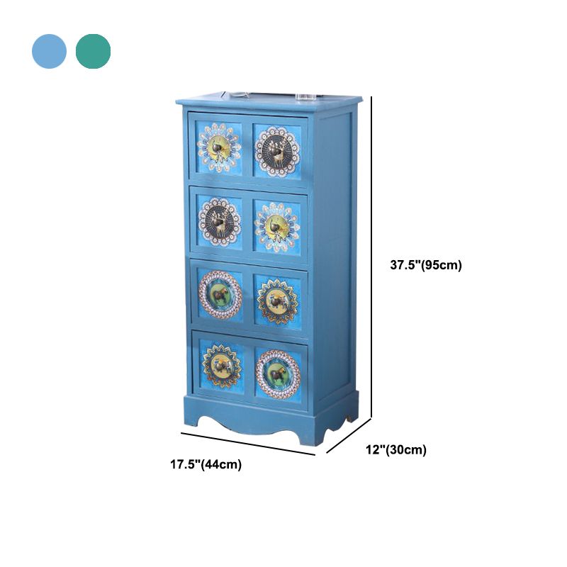 12" D Solid Wood Storage Chest Traditional Lingerie Chest with Drawers