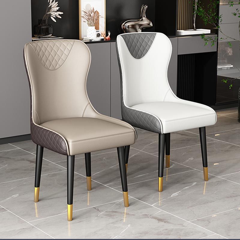 Chaise latéral glam glam glam chaise latéral en cuir rembourré pour la maison