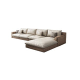 Sección de almohada escandinava con brazo cuadrado para sala de estar