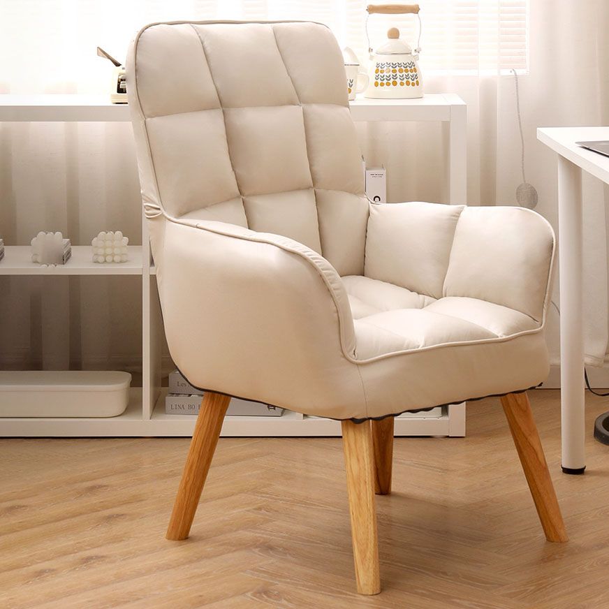 Modern Style Office Chair High Back Upholstered Task Chair with Wooden Base Clearhalo 'furn' 'furn_office_chair' 'Furniture' 'Office Chairs' 'Office Furniture' 'office_chair' 1200x1200_bc4274c9-277f-4ac0-b008-7f81087591b2