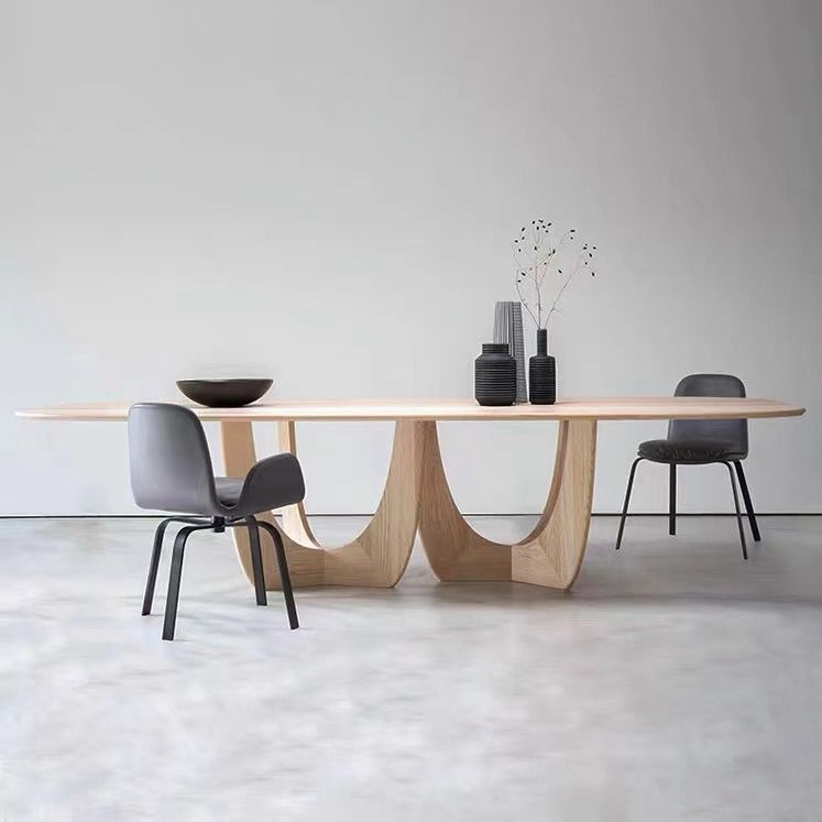 Rectangle Modern Style Dining Table Wood Color Fixed Table with Solid Wood Clearhalo ' dining_table' 'Dining Tables & Seating' 'Dining Tables' 'furn' 'furn_dining_table' 'Furniture' 'furniture_dining_table' 'Kitchen & Dining Furniture' 'kitchen&dining_furn' 'kitchen' 'kitchen_dining_table' 1200x1200_bc429015-88cf-4de2-982f-dbb283ecf4eb