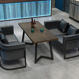 Industrial Solid Wood Dinner Table Brown Table with Black Frame for Dinning Room Clearhalo ' dining_table' 'Dining Tables & Seating' 'Dining Tables' 'furn' 'furn_dining_table' 'Furniture' 'furniture_dining_table' 'Kitchen & Dining Furniture' 'kitchen&dining_furn' 'kitchen' 'kitchen_dining_table' 1200x1200_bc43777b-f36a-4bfb-a550-c561469dc123