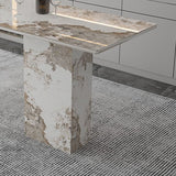 Double Pedestal Kitchen Counter Height Table Contemporary Rectangle Pub Table