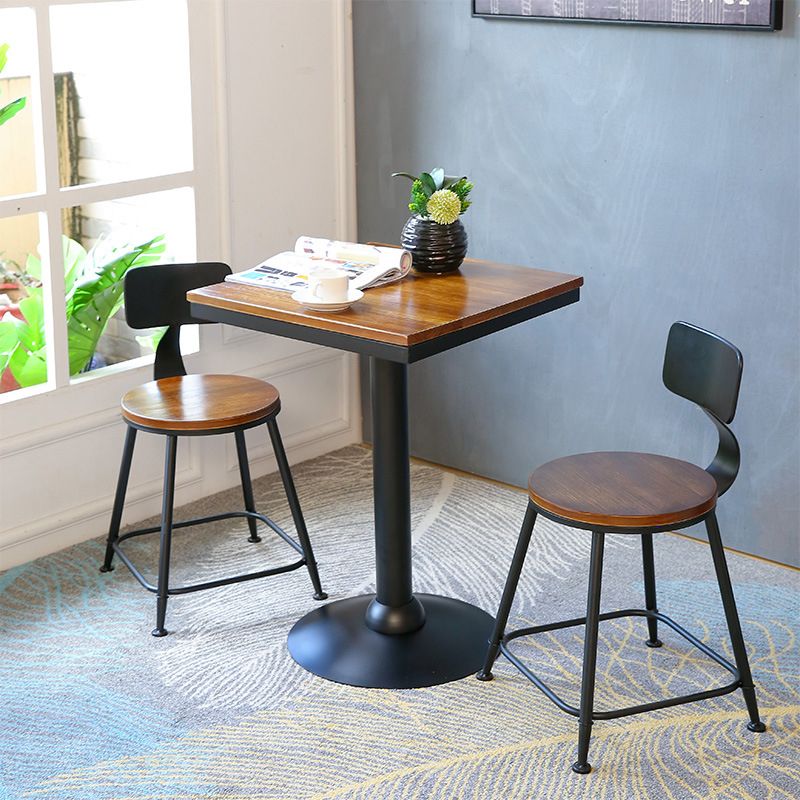 Tavolo da pub in legno massiccio altezza barra rotonda tavolo da bar moderno per interno