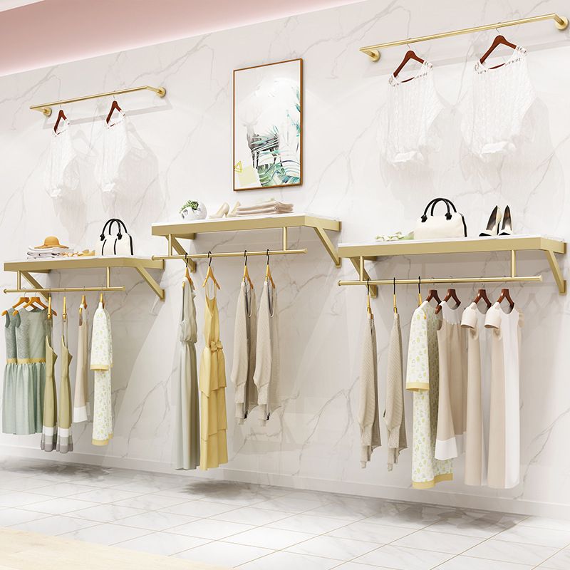 Gorgeous Style Coat Rack Metal Wall Mounted Gold Coat Rack Living Room Clearhalo 'Entry & Mudroom Furniture' 'furn' 'furn_hall_tree_coat_racks' 'Furniture' 'Hall Trees & Coat Racks' 'hall_tree_coat_racks' 1200x1200_bc45a066-3cf9-4072-83d4-38cd622e4ede