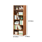 Contemporary Bamboo Book Shelf Closed Back Brown Shelf Bookcase for Home