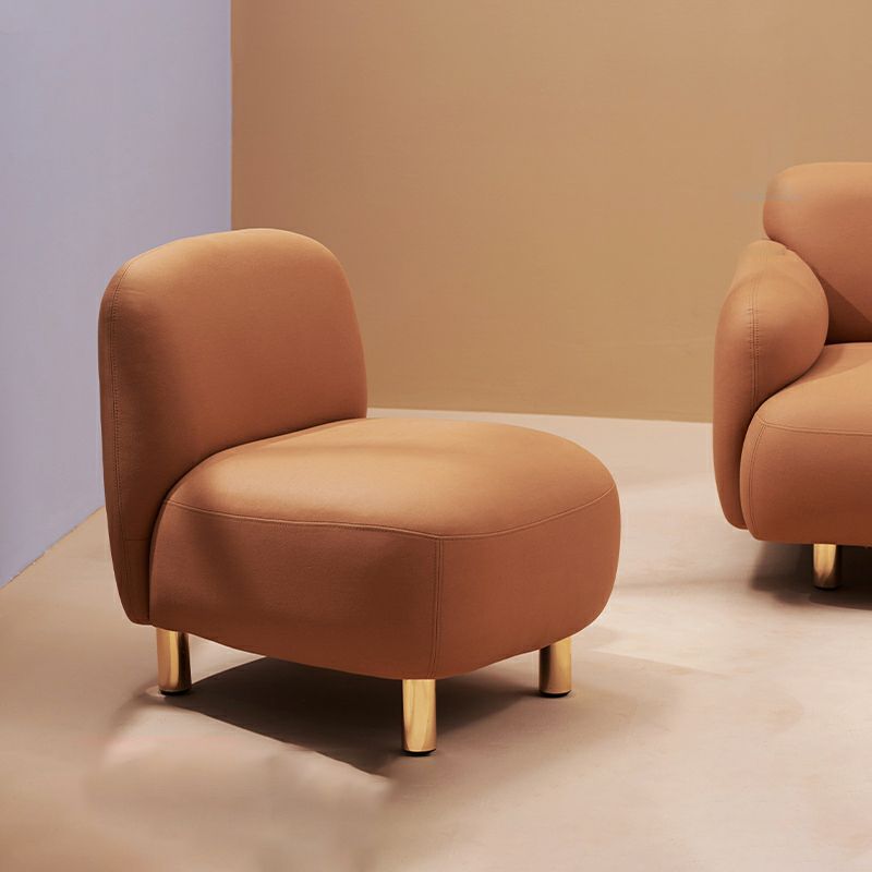 Contemporary Tight Back Slipper Chair with 4 Metal Legs in Faux Leather Clearhalo 'Accent Chairs' 'accent_chairs' 'Chairs & Seating' 'furn' 'furn_accent_chairs' 'Furniture' 'Living Room Furniture' 1200x1200_bc47628b-6b08-4a1b-ae72-51ebfe6e2166