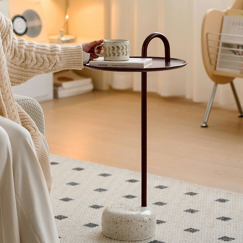 14" Wide Contemporary Corner Table Pedestal Round Accent Side Table Clearhalo 'Coffee & Accent Tables' 'End & Side Tables' 'end_side_tables' 'furn' 'furn_end_side_tables' 'Furniture' 'Living Room Furniture' 1200x1200_bc48715c-4d53-40ee-ba9a-edd782f0eabd