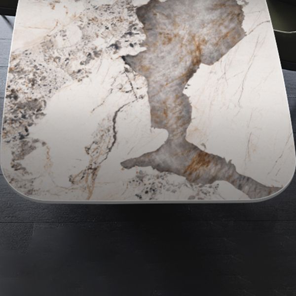 Glam Dining Sintered Stone Table Rectangle Table for Home Use Clearhalo 'Dining Tables & Seating' 'Dining Tables' 'dining_table' 'furn' 'furn_dining_table' 'Furniture' 'Kitchen & Dining Furniture' 1200x1200_bc4aef46-7557-4562-bab2-e663a7ed6581