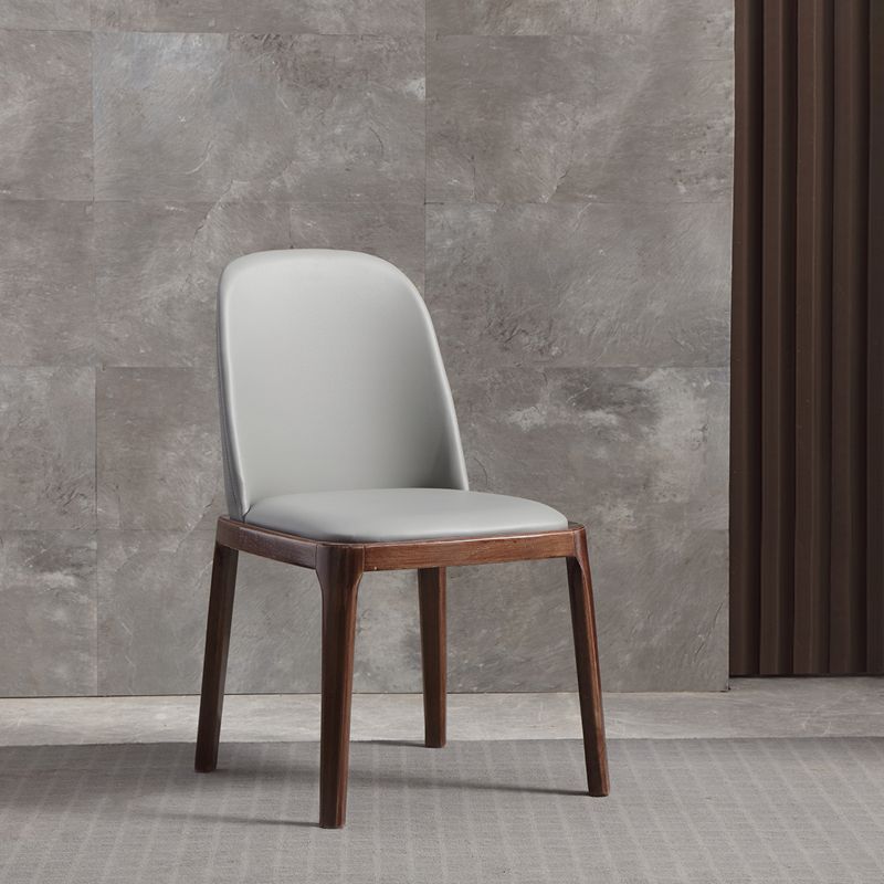 Faux Leather Dining Chairs Industrial Parsons Armless Side Chair Clearhalo 'Dining Chairs' 'Dining Tables & Seating' 'dining_chair' 'furn' 'furn_dining_chair' 'Furniture' 'Kitchen & Dining Furniture' 1200x1200_bc4bc2ca-a0e1-4473-9c02-3e2c624742e0