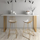 Stone Bar Table Traditional Luxury Rectangle Bar Table with Sled Base in Gold Clearhalo 'Bar Furniture' 'Bar Tables' 'bar_tables' 'furn' 'furn_bar_tables' 'Furniture' 'furniture_bar_tables' 'Kitchen & Dining Furniture' 1200x1200_bc4bee0b-172f-4927-91e0-df95e6558076