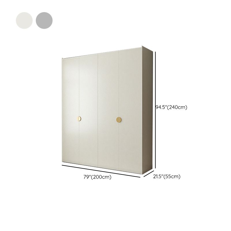 Engineered Wood Wardrobe Cabinet Modern Wardrobe Closet with Shelves for Home Clearhalo 'Armoires & Wardrobes' 'armoires_wardrobes' 'Bedroom Furniture' 'furn' 'furn_armoires_wardrobes' 'Furniture' 1200x1200_bc4c1bec-73a3-46f5-bbfb-6b0e49fcb21a
