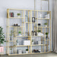 Modern Metal Bookcase with Rectangular Shelves Etagere Bookshelf , 9.8" W X 78.7" H