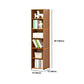 Contemporary Bamboo Book Shelf Closed Back Brown Shelf Bookcase for Home