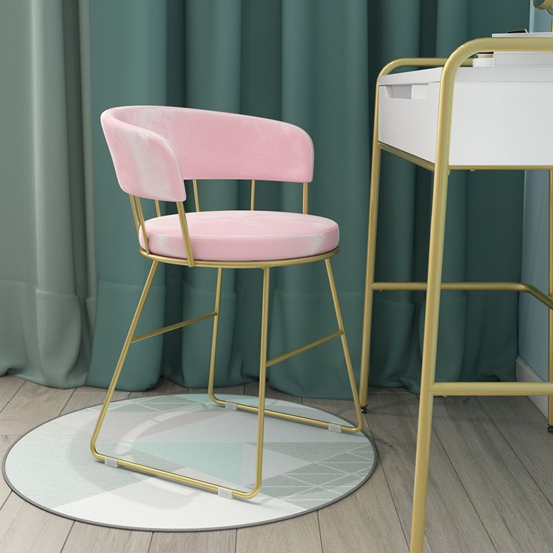 Nordic Glam Dining Chairs Armless Windsor Back Side Chairs for Kitchen with Metal Legs Clearhalo ' kitchen&dining_furn' 'Dining Chairs' 'Dining Tables & Seating' 'dining_chair' 'furn' 'furn_dining_chair' 'Furniture' 'furniture_dining_chair' 'Kitchen & Dining Furniture' 'kitchen' 1200x1200_bc5084ce-e617-4fb7-97bb-ecb3ee7170db