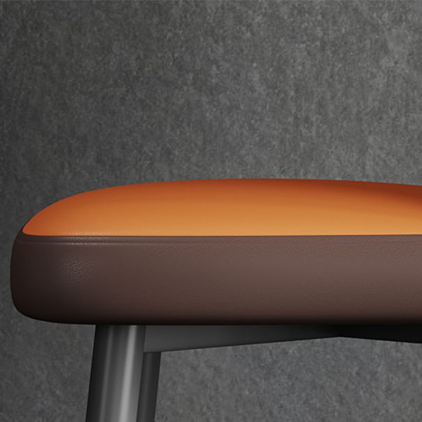 Scandinavian Style Metal Dining Chair Dining Room Armless Solid Back Chair Clearhalo ' kitchen&dining_furn' 'Dining Chairs' 'Dining Tables & Seating' 'dining_chair' 'furn' 'furn_dining_chair' 'Furniture' 'furniture_dining_chair' 'Kitchen & Dining Furniture' 'kitchen' 1200x1200_bc50904c-8115-42ec-8c5b-868901a3a4c1