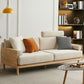 Linen Modern Square Arm Sofa Standard Wooden Sofa for Living Room, Apartment Clearhalo 'Furniture' 'furniture_sofas' 'Living Room Furniture' 'Sofa' 'sofas' 1200x1200_bc51acc2-a105-42a9-acfd-ab6d24d3f86a