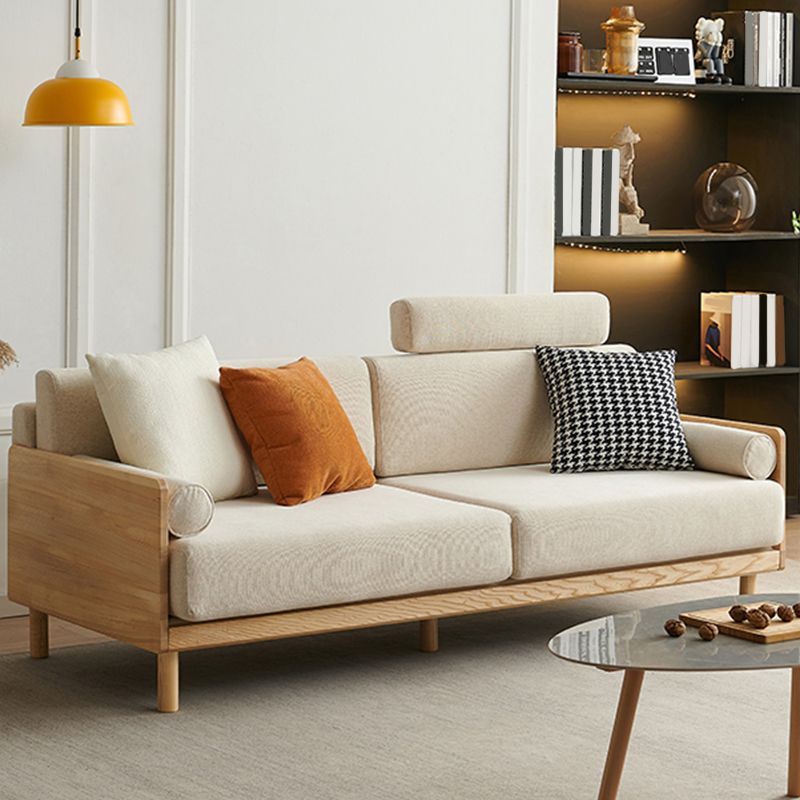 Linen Modern Square Arm Sofa Standard Wooden Sofa for Living Room, Apartment Clearhalo 'Furniture' 'furniture_sofas' 'Living Room Furniture' 'Sofa' 'sofas' 1200x1200_bc51acc2-a105-42a9-acfd-ab6d24d3f86a