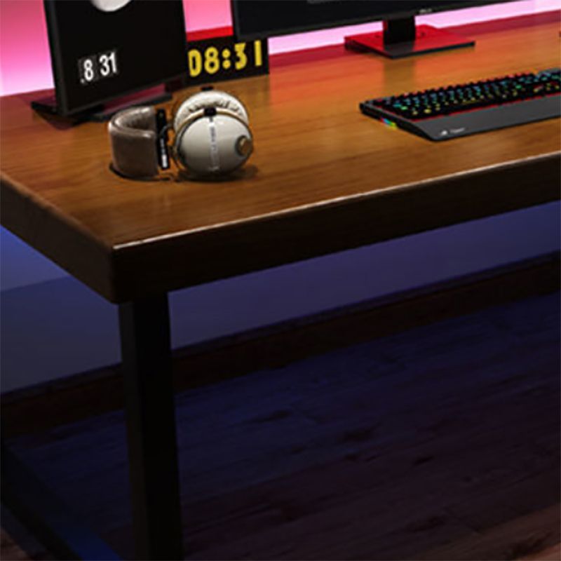 Scrivania da gioco contemporanea per ufficio 30 "h rettangolare scrivania in grigio/marrone