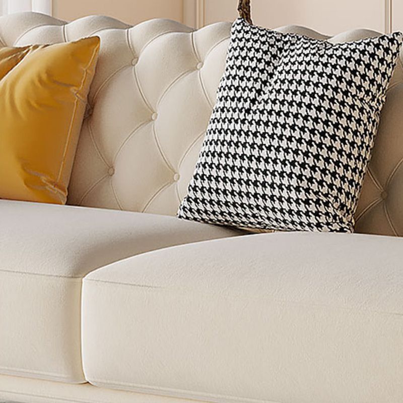 Sofá contemporáneo de Sofá con brazo de Tuxedo de Velvet con respaldo dividido con mechones