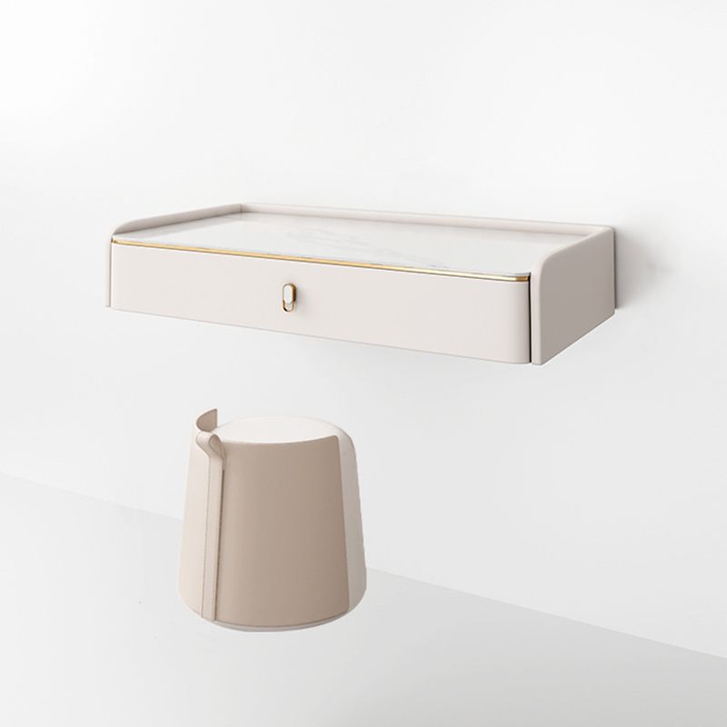 Stile glam Off-White Slate Sottopop Wall montato con 1/2 Cassetto del cassetto