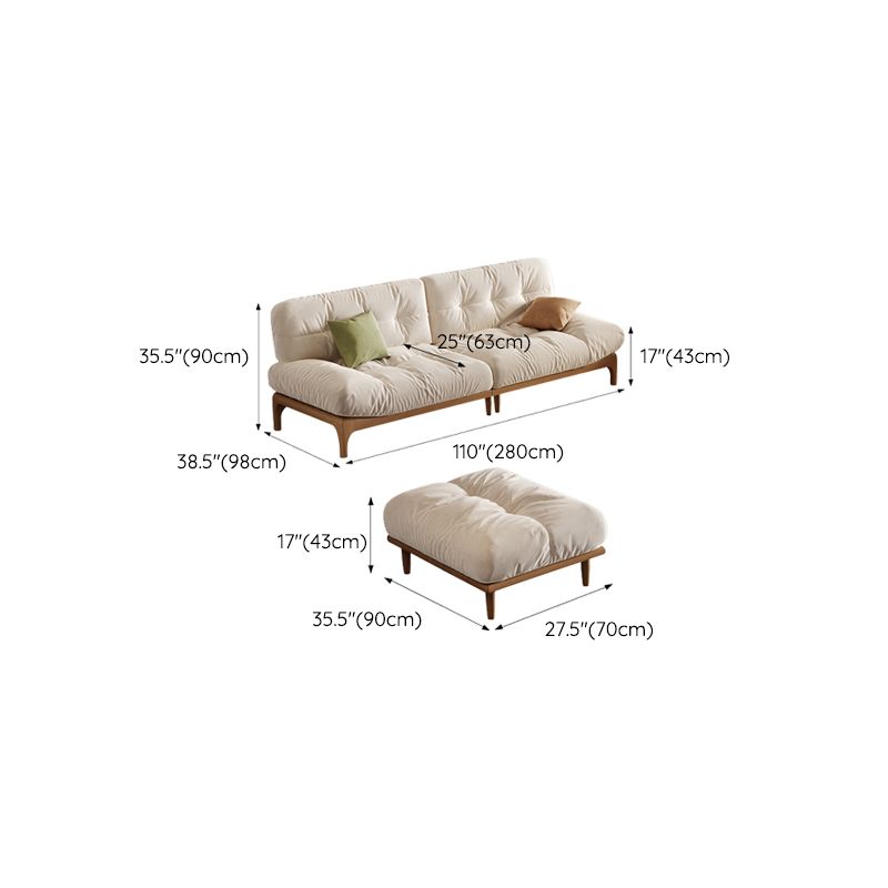Tropical White Tufted Armless Living Room Faux Leather Seating Clearhalo 'furn' 'furn_sofas' 'Furniture' 'Living Room Furniture' 'Sofa' 'sofas' 1200x1200_bc54150e-9e12-460b-8522-2da1b8e5dff1