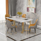Stone Top Dining Set 1/2/5/6 PCS Moderne eetkamerstoelen met gestoffeerd