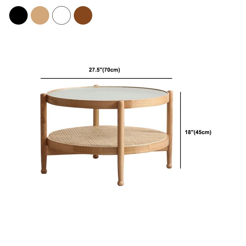 Glass-Topped Coffee Cocktail Table with Shelf Contemporary 4 Legs Coffee Table Clearhalo 'Coffee & Accent Tables' 'Coffee Tables' 'coffee_tables' 'furn' 'furn_coffee_tables' 'Furniture' 'Living Room Furniture' 1200x1200_bc55cd17-6074-4e52-81a5-1dc906062acc