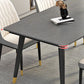 Sintered Stone Dining Table Industrial Style Black 4 Legs Base Rectangle Table for Home Clearhalo ' dining_table' 'Dining Tables & Seating' 'Dining Tables' 'furn' 'furn_dining_table' 'Furniture' 'furniture_dining_table' 'Kitchen & Dining Furniture' 'kitchen&dining_furn' 'kitchen' 'kitchen_dining_table' 1200x1200_bc56a057-fabe-4584-8520-b2fc84824230