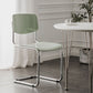 Contemporary Style Armless Chair Plastic Open Back Side Chair with Metal Base