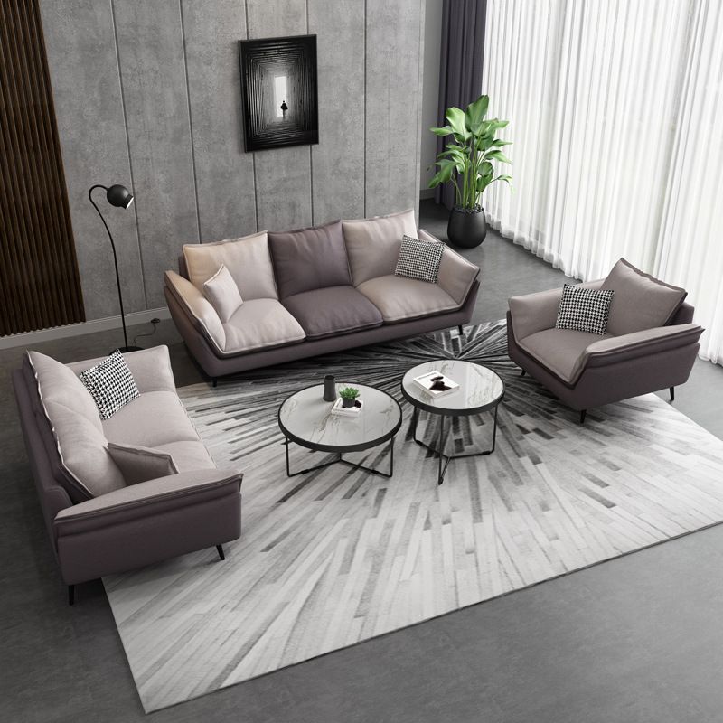 Flared Arm Sofa with 3 Pillows for Apartment and Bonus Room Clearhalo 'furn' 'furn_sofas' 'Furniture' 'furniture_sofas' 'kitchen' 'kitchen_sofas' 'Living Room Furniture' 'Sofa' 'sofas' 1200x1200_bc595da4-b272-401c-9d6e-289be12b7a30