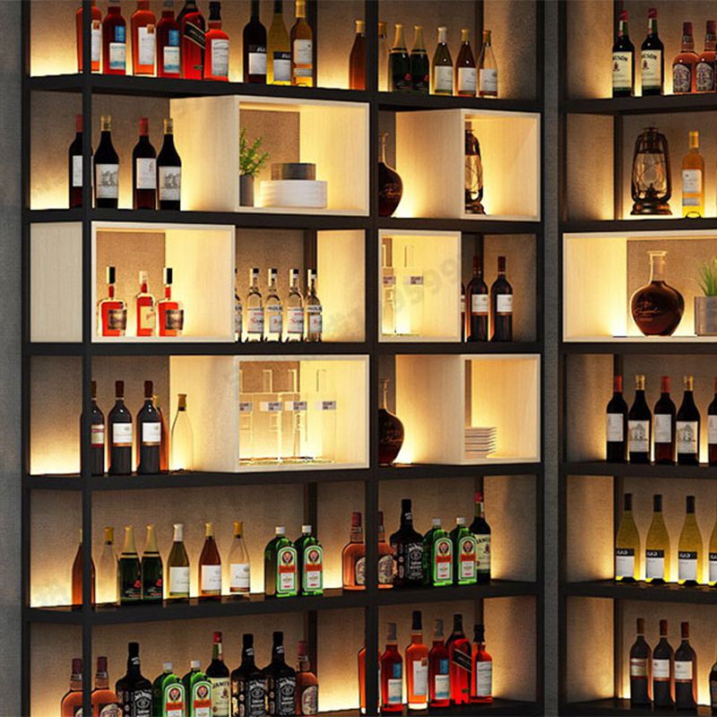 Rack de vin industriel en métal Planchage à vin horizontal avec étagère