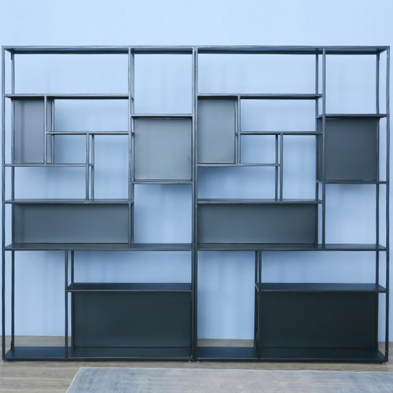 Metal and Wood Modern Book Shelf Open Floor Shelf Bookcase for Home Clearhalo 'Bookcases' 'furn' 'furn_bookcases' 'Furniture' 'Office Furniture' 1200x1200_bc5a2603-12da-47b7-985e-0e00fa14e14e