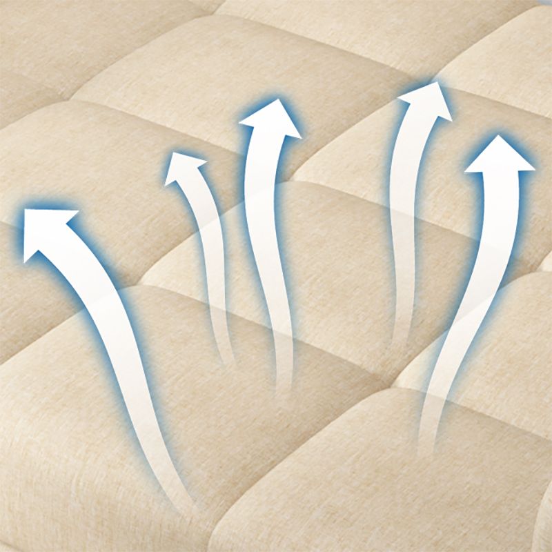 Beige Contemporary Biscuit Back Sofa 25.6"High Square Arm Sofa Clearhalo 'furn' 'furn_sofas' 'Furniture' 'furniture_sofas' 'kitchen' 'kitchen_sofas' 'Living Room Furniture' 'Sofa' 'sofas' 1200x1200_bc5a505f-1d4a-456b-9c53-81dfdefbd485