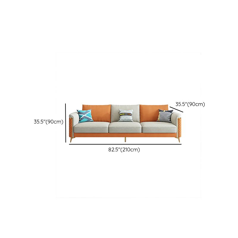 Glam Smoking -Armsofa Flecken echtes Ledersofa mit Kissen