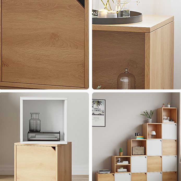 Scandinavian Standard Book Shelf 11.8" W Wood Bookcase for Home