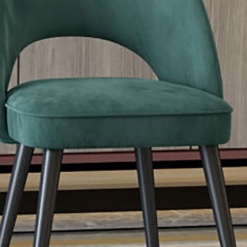 Nordic Glam Dining Chairs Armless Open Back Side Chairs for Kitchen with Metal Legs Clearhalo ' kitchen&dining_furn' 'Dining Chairs' 'Dining Tables & Seating' 'dining_chair' 'furn' 'furn_dining_chair' 'Furniture' 'furniture_dining_chair' 'Kitchen & Dining Furniture' 'kitchen' 1200x1200_bc5c5538-e302-4ea4-ad90-5fe085b2e685