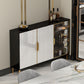 Porte in vetro in legno in stile glam Credenza a buffet con armadi