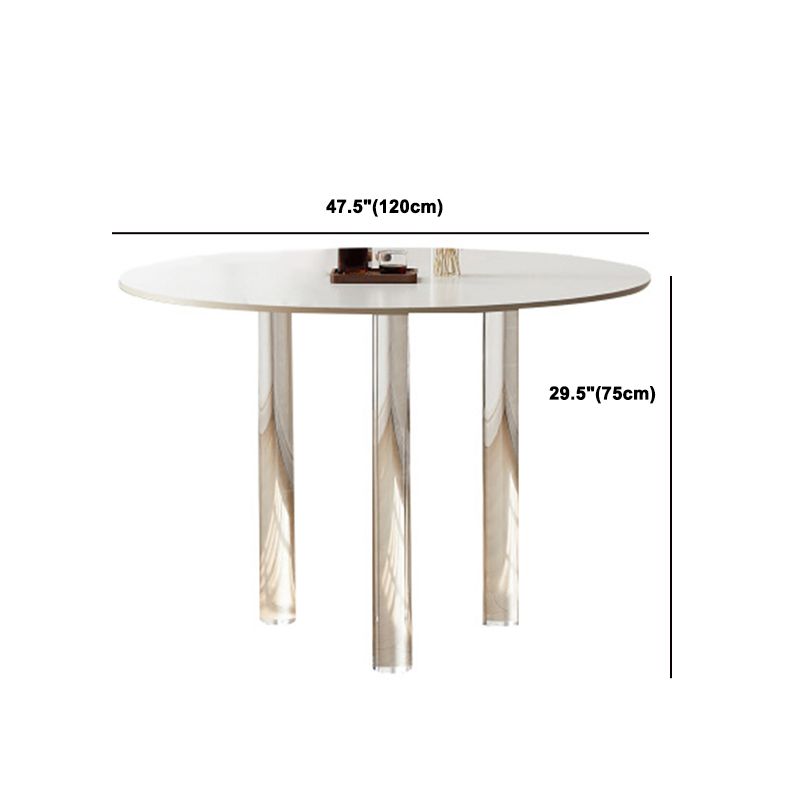 Acryl poten eetmeubelset 1/2/3/4 stuks ronde tafel met gestoffeerde stoelen